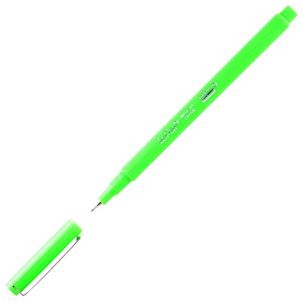 Marvy Uchida Le Pen 4300 Kalem Extra Fine Uç Metal Klips 0.3 mm Parlak Yeşil (Fluorescent Green)