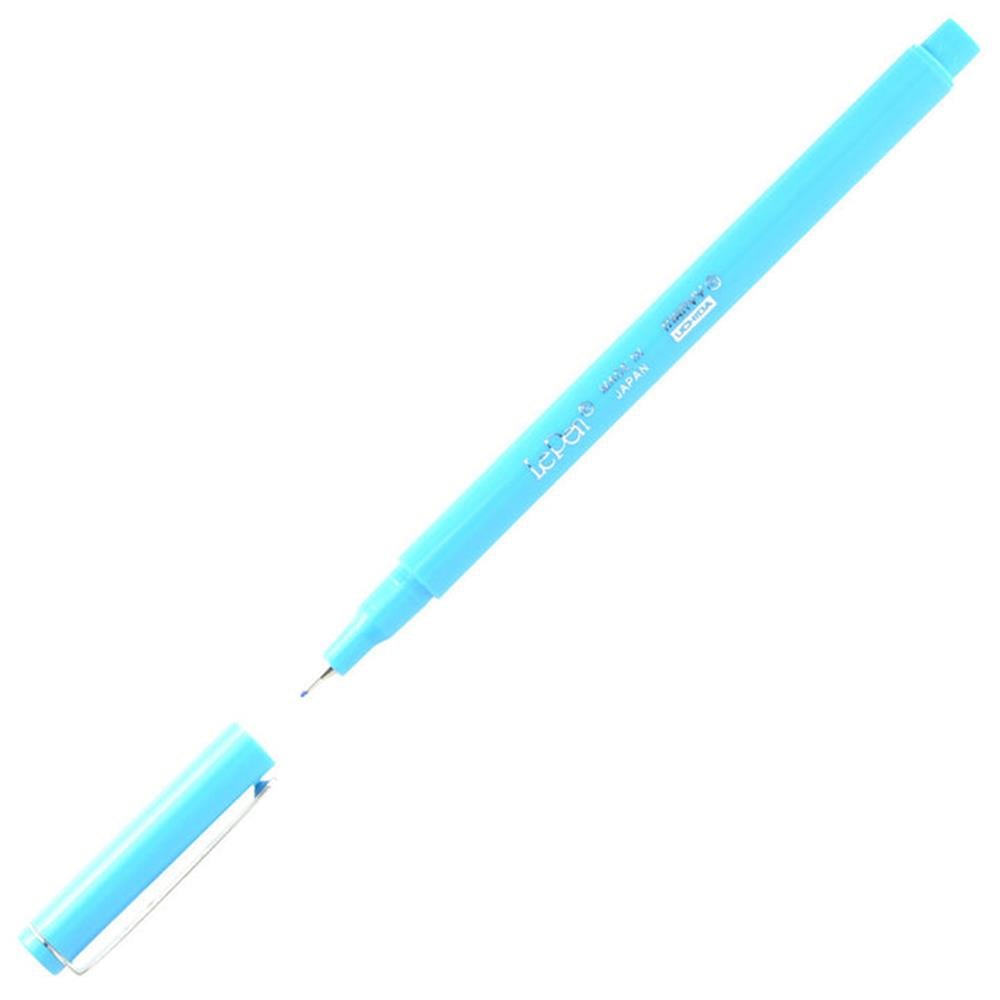Marvy Uchida Le Pen 4300 Kalem Extra Fine Uç Metal Klips 0.3 mm Parlak Mavi (Fluorescent Blue)