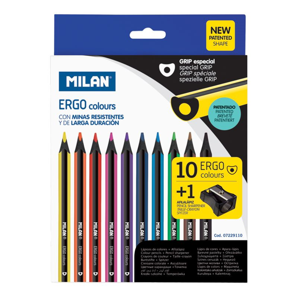Milan Ergo Grip Kuru Boya Seti 10'lu 