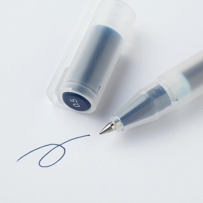 Muji Kapaklı Jel Kalem 0.5 mm Mavi-Siyah 