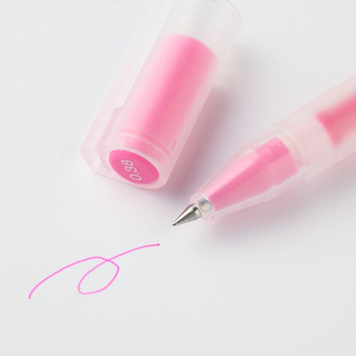 Muji Kapaklı Jel Kalem 0.38 mm Pembe 