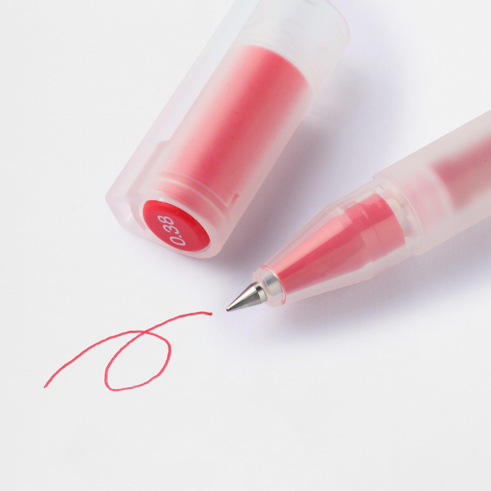 Muji Kapaklı Jel Kalem 0.38 mm Kırmızı 
