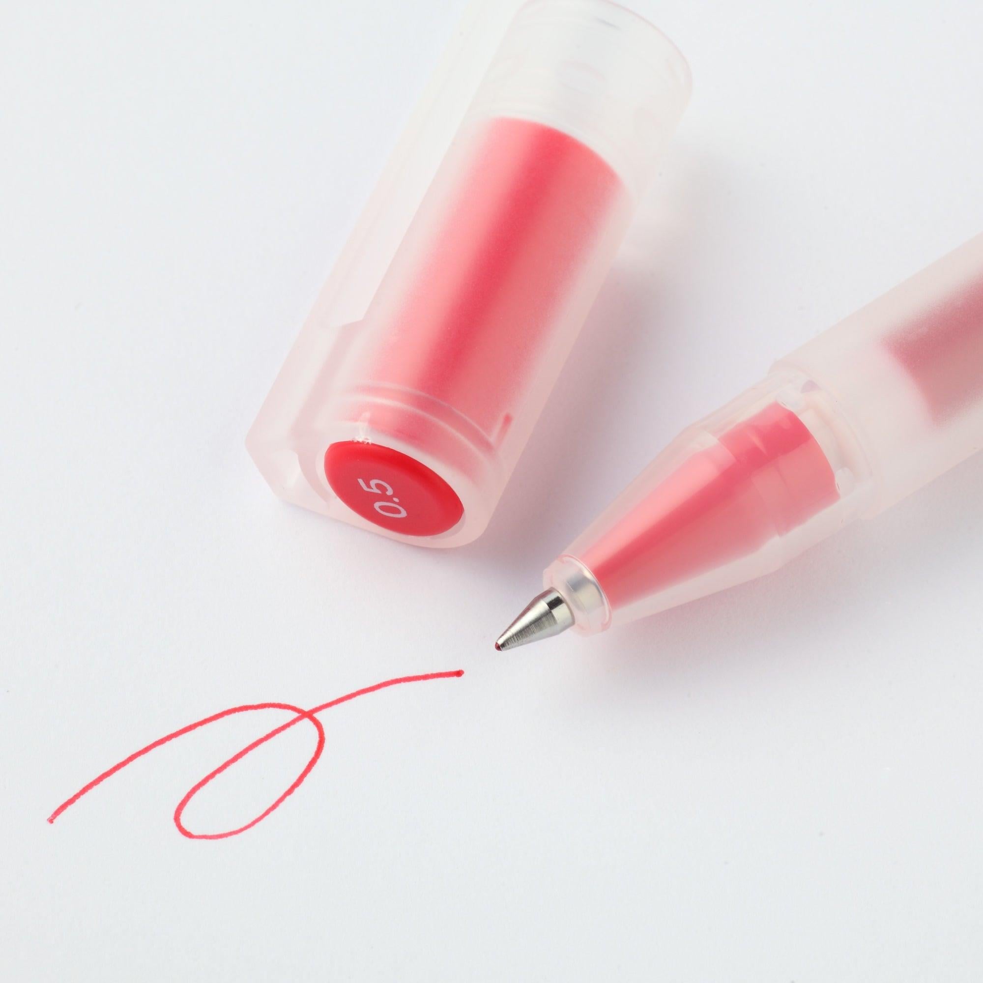 Muji Kapaklı Jel Kalem 0.5 mm Kırmızı 