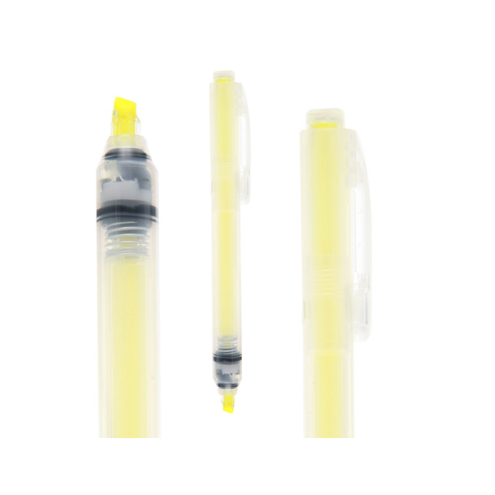 Muji Push Botton Basmalı Neon Sarı Highlighter