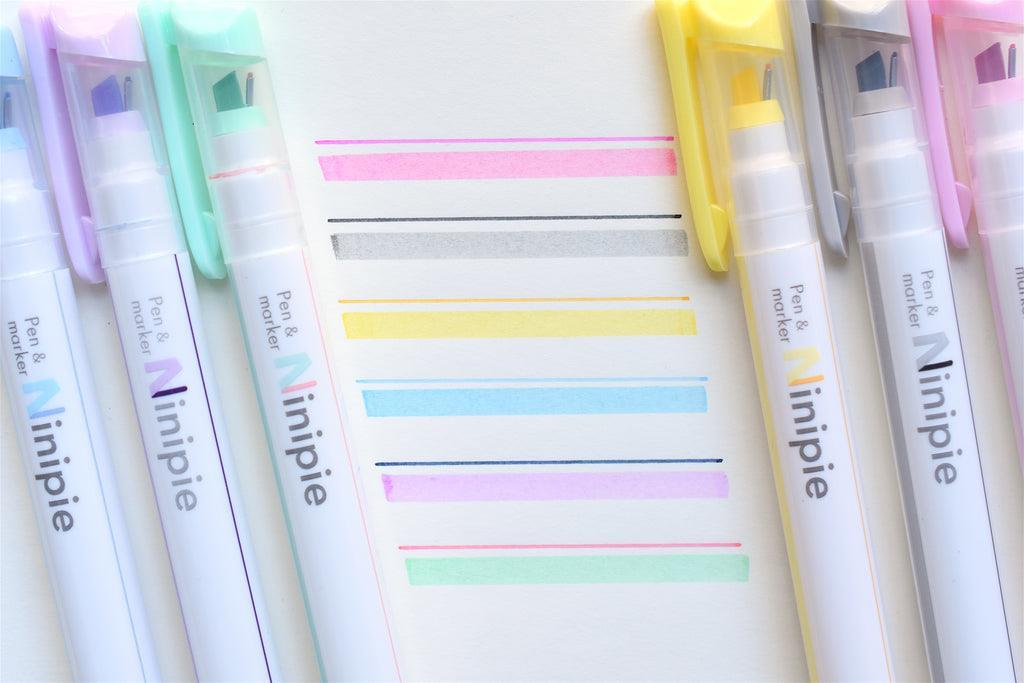 Ninipie Dual Tipped Çift Uçlu Fosforlu Kalem Gri
