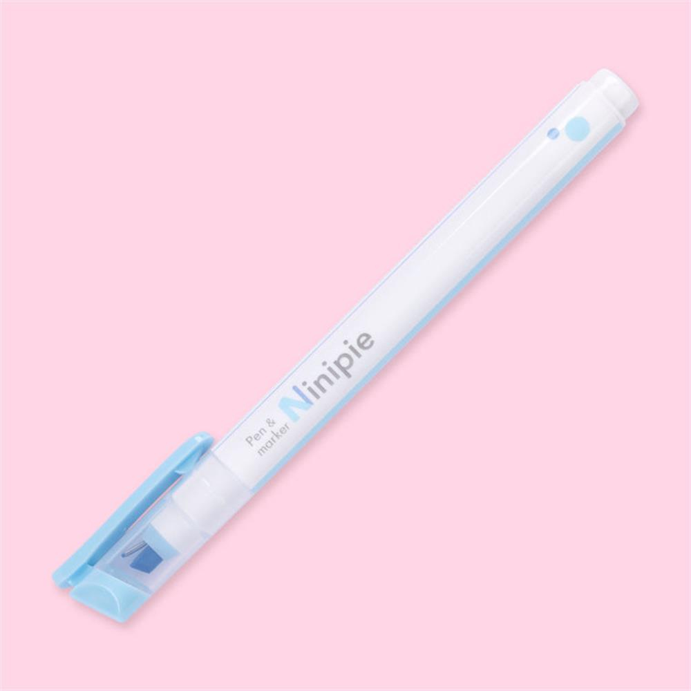 Ninipie Dual Tipped Çift Uçlu Fosforlu Kalem Açık Mavi 