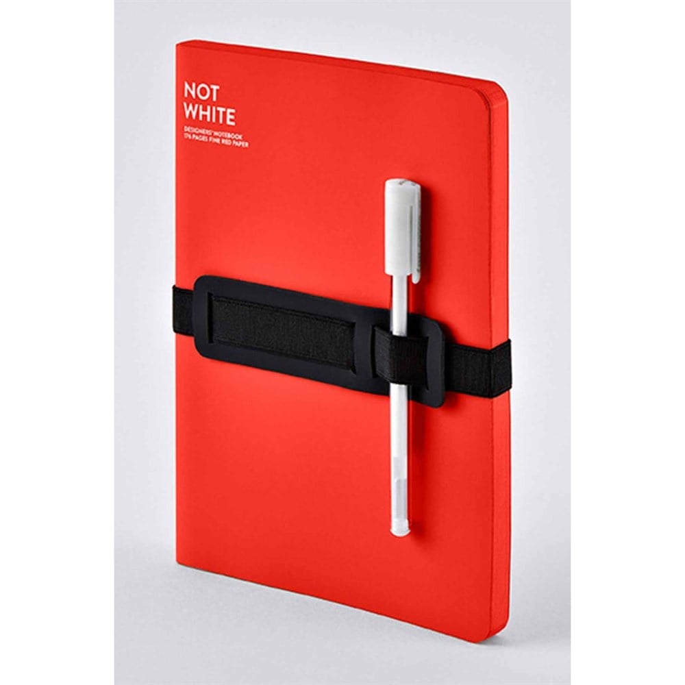 Nuuna Not White Kırmızı - Çizgisiz A5 Defter