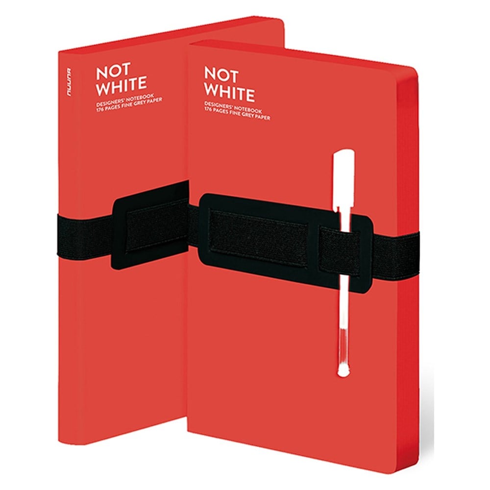 Nuuna Not White Kırmızı - Çizgisiz A5 Defter