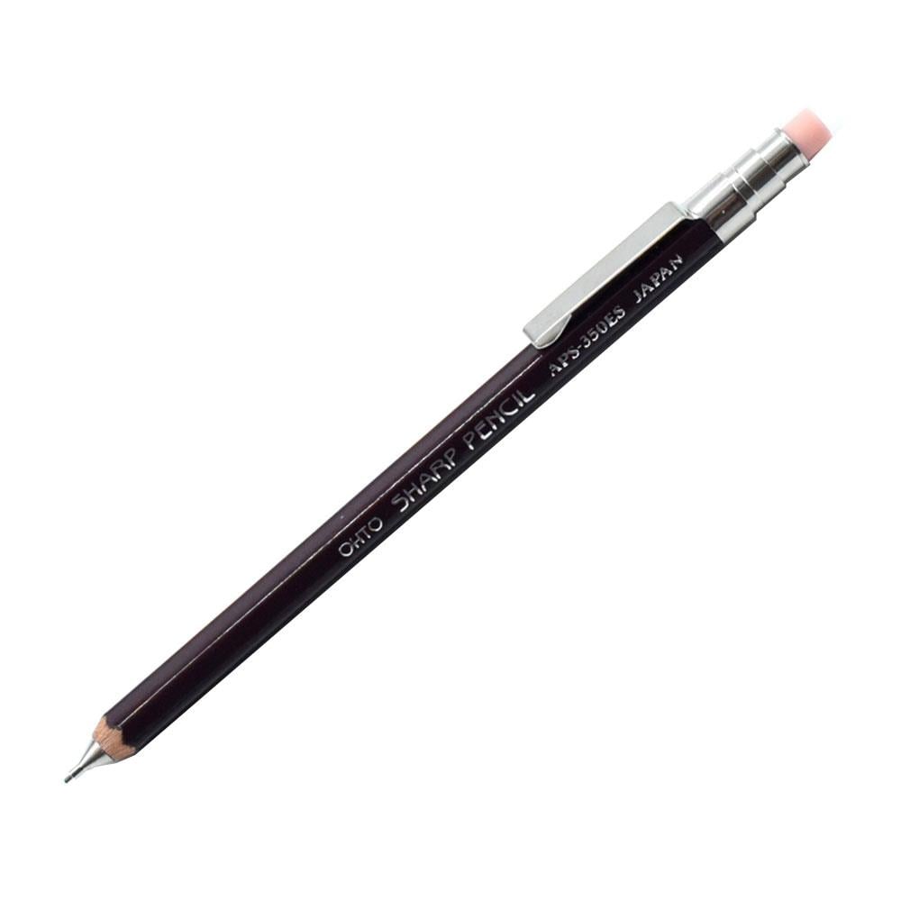 Ohto Wood Sharp Mini Mekanik Kurşun Kalem 0.5mm Bordo APS-350ES