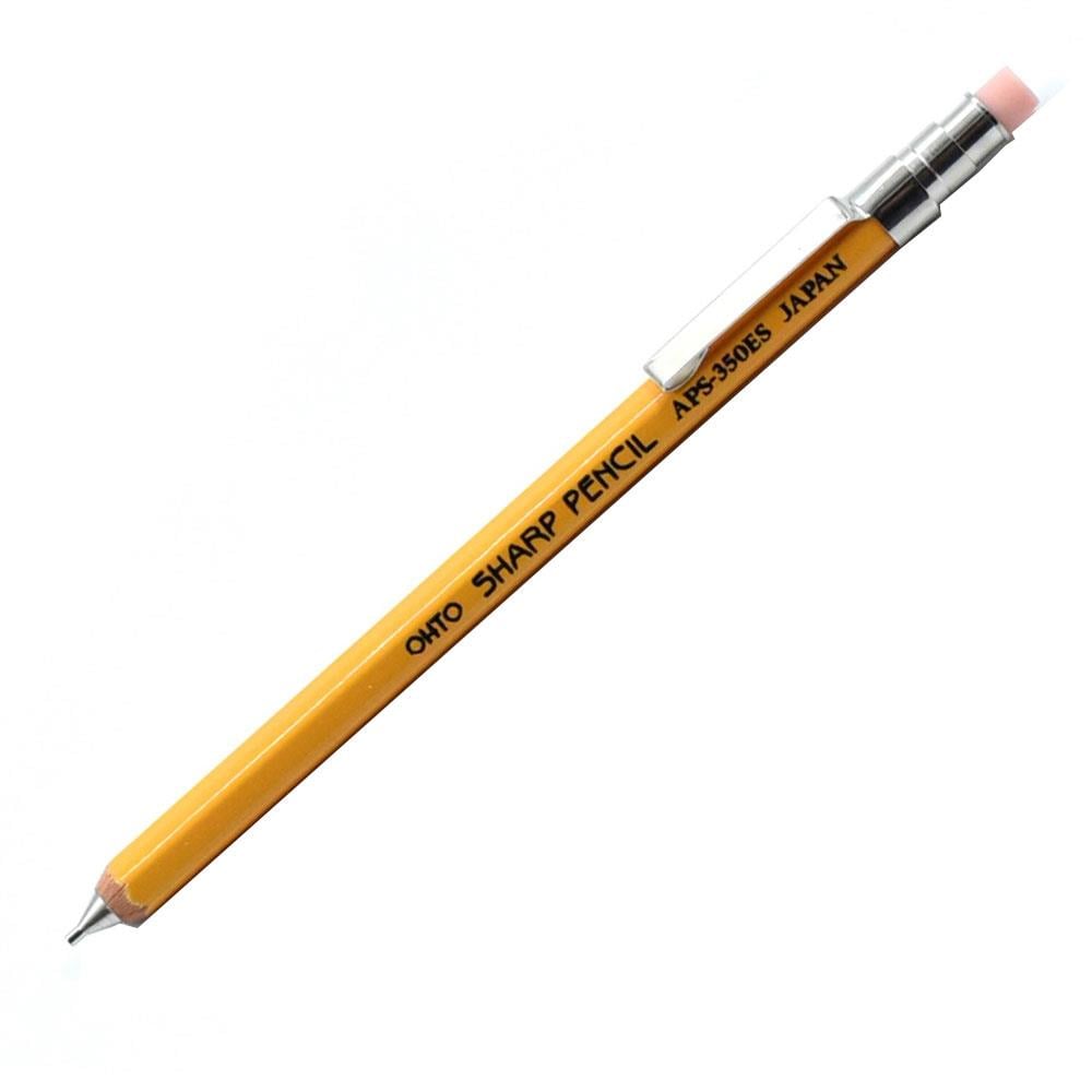 Ohto Wood Sharp Mini Mekanik Kurşun Kalem 0.5mm Sarı APS-350ES