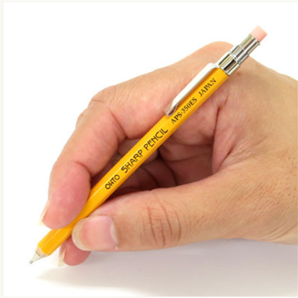 Ohto Wood Sharp Mini Mekanik Kurşun Kalem 0.5mm Sarı APS-350ES
