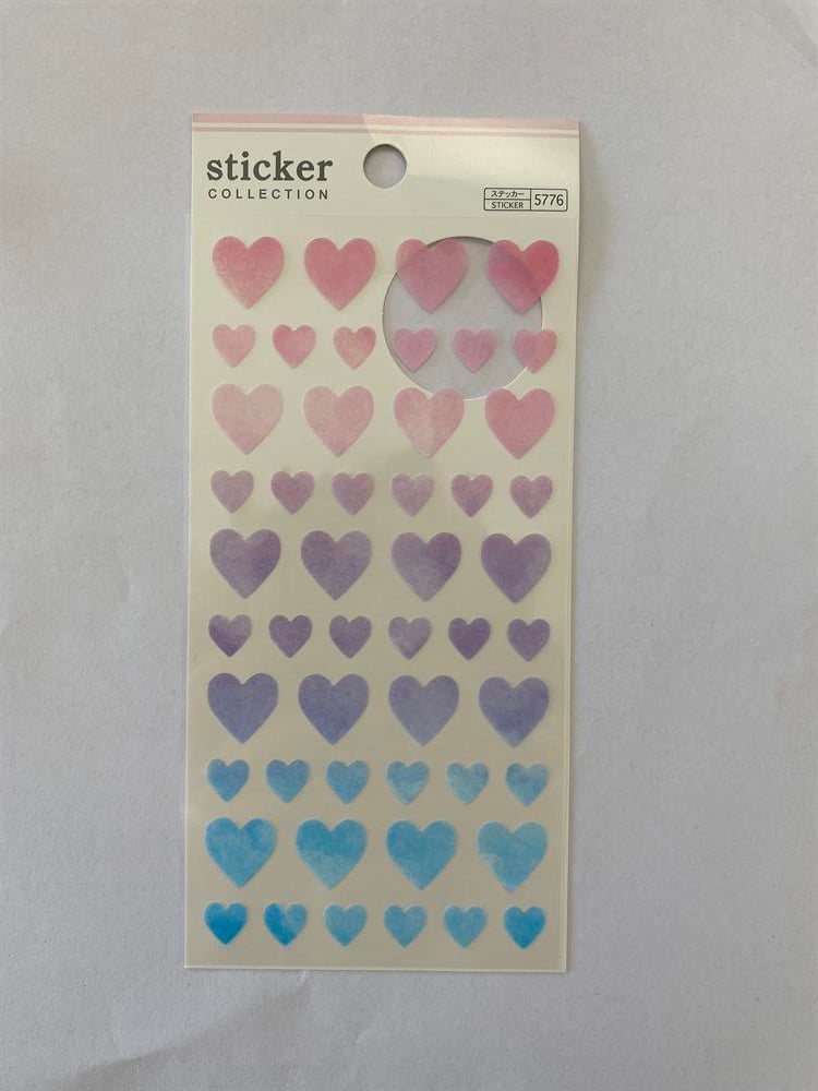 Pastel Heart Sticker Set