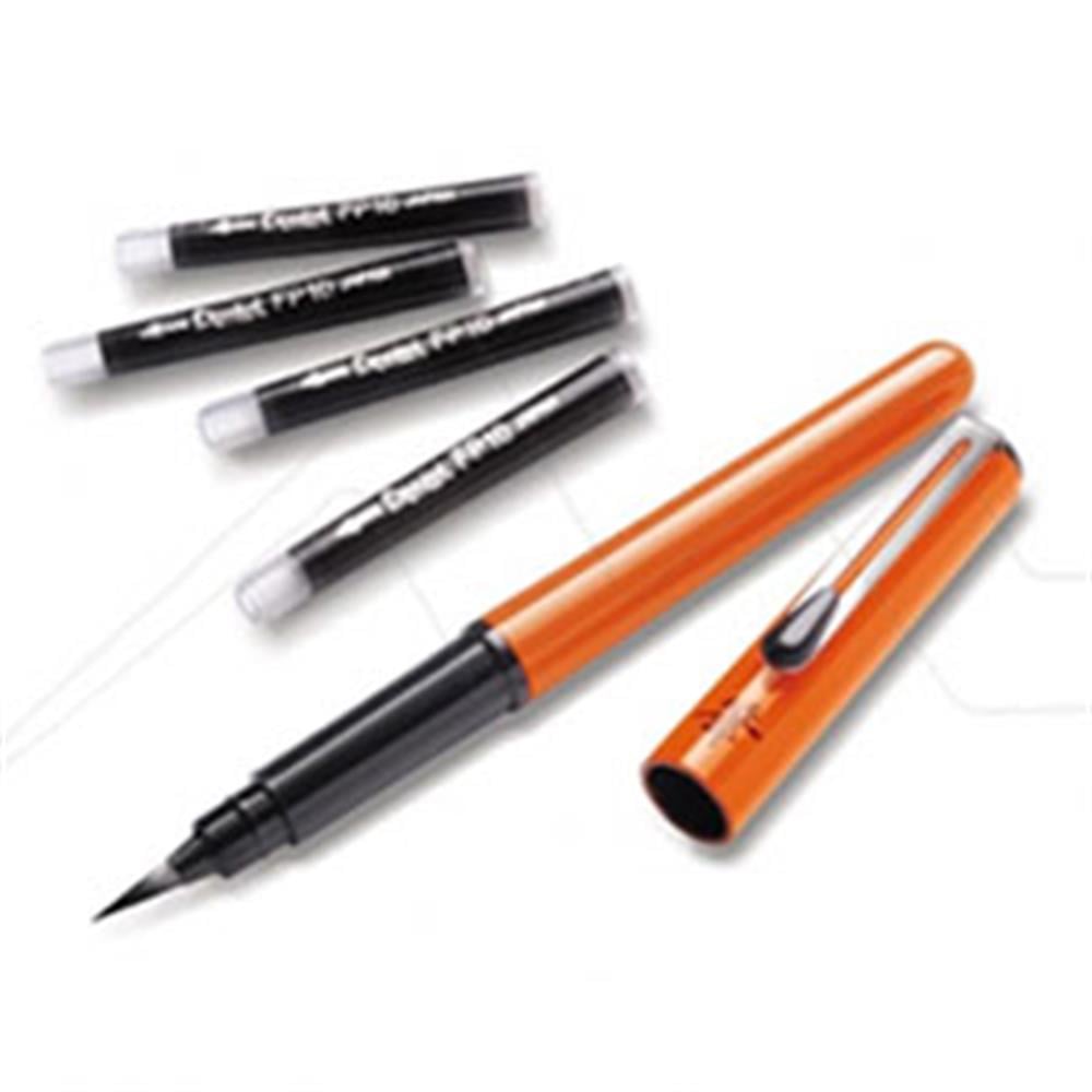 Pentel Arts Pocket Brush Cep Tipi Fırça Uçlu Kalem - Turuncu