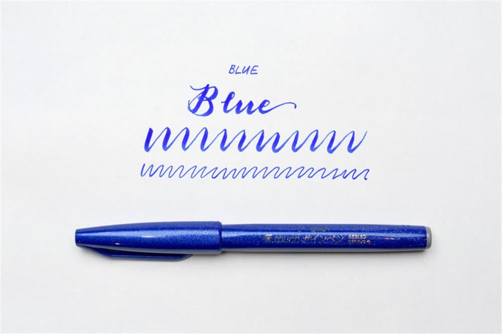 Pentel Brush Sign Fırça Uçlu Keçeli Kalem SES15C Blue