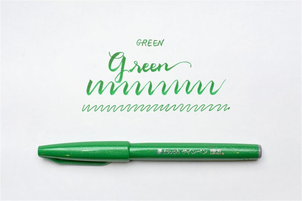 Pentel Brush Sign Fırça Uçlu Keçeli Kalem SES15C Green