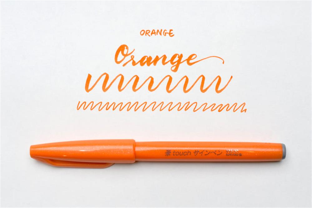 Pentel Brush Sign Fırça Uçlu Keçeli Kalem SES15C Orange