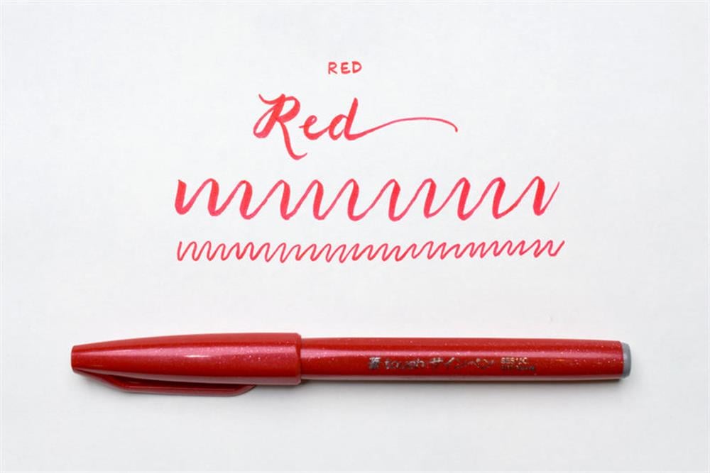 Pentel Brush Sign Fırça Uçlu Keçeli Kalem SES15C Red