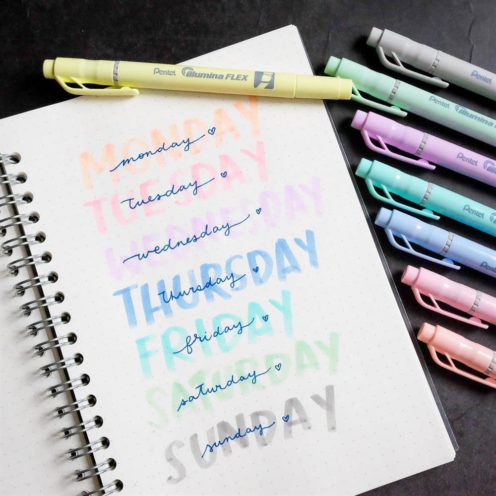 Pentel Marker İllumina Flex Pastel Kalem Açık Mavi