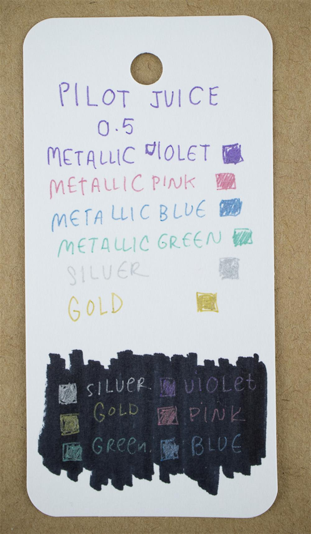 Pilot Juice 6 Metallic Color Simli Parlak Kalem Seti 0.5 mm