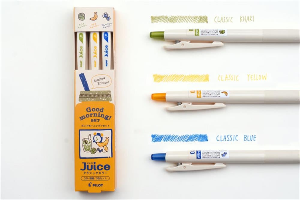 Pilot Juice Classic Color Jel Kalem Seti 3'lü  10th Anniversary Limited Edition  0.5 mm  Good Morning Set