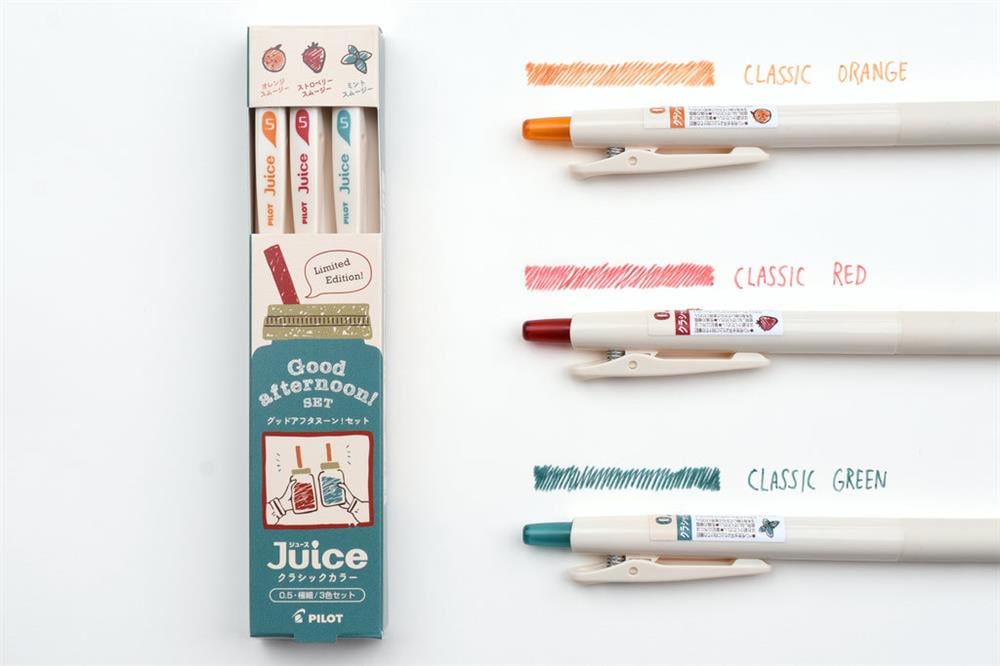 Pilot Juice Classic Color Jel Kalem Seti 3'lü  10th Anniversary Limited Edition  0.5 mm  Good Afternoon Set