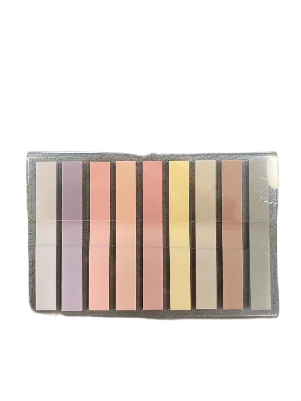 Pink Brown Tones Thin Post It Set - 9 Colors 