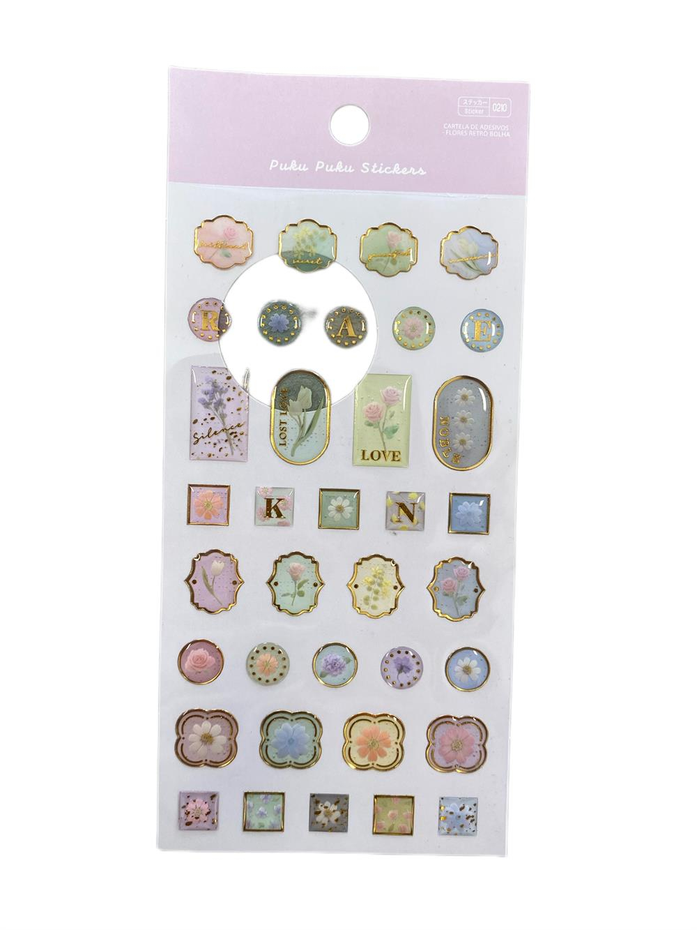 Puku 3D Flower&Love Sticker Set 
