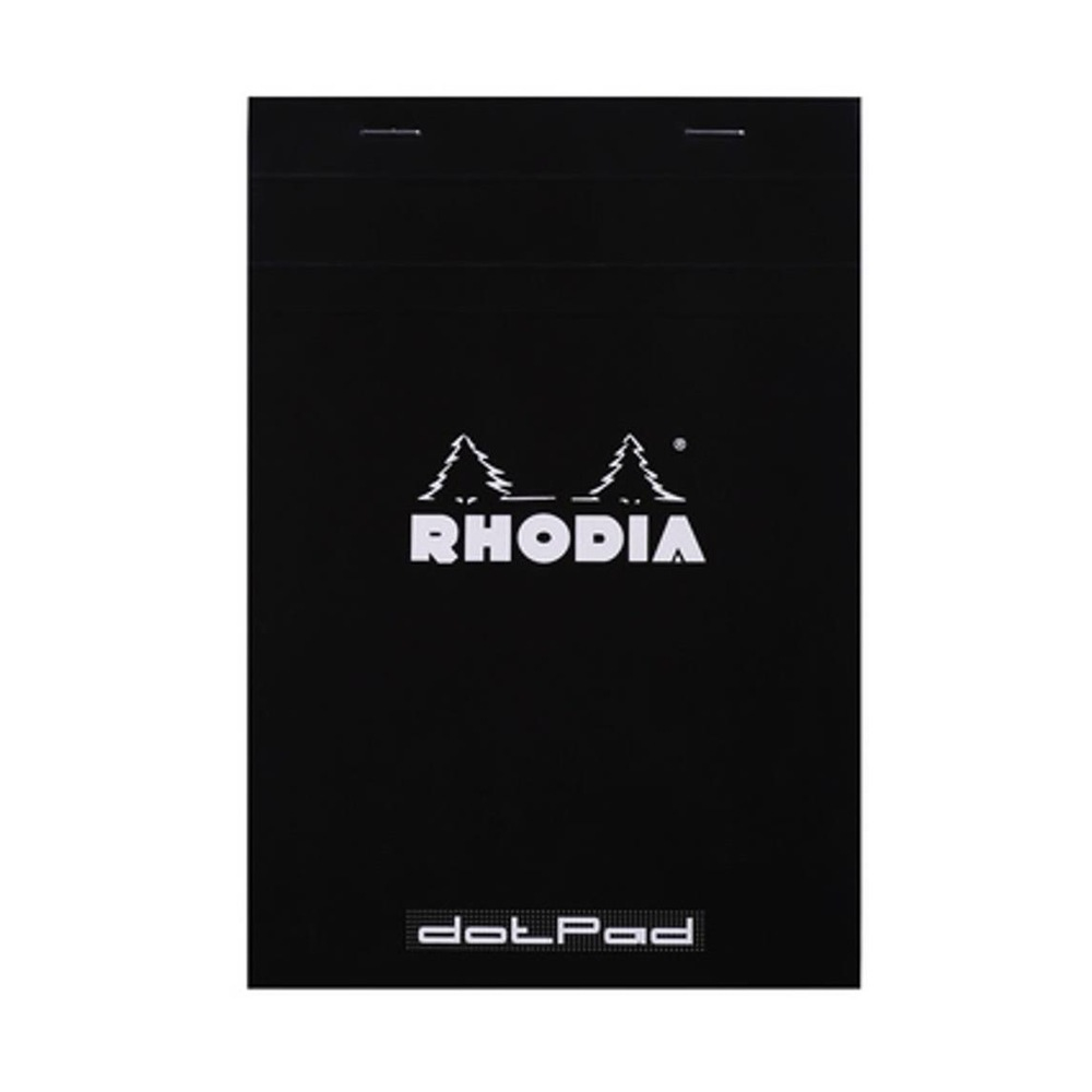 Rhodia No:16 A5 Noktalı Siyah Zımbalı Bloknot Defter