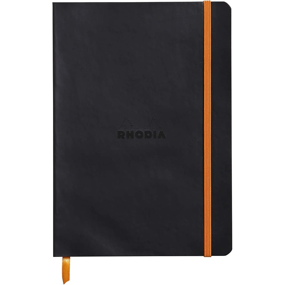 Rhodia Softcover Deri Kapak A5 Dot (Noktalı) Defter Siyah ( Black )