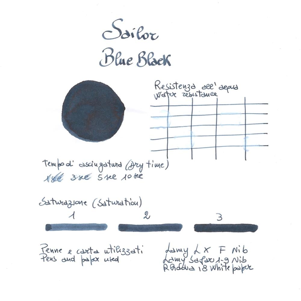 Sailor Basic Şişe Mürekkep 50 ml Siyah Mavi