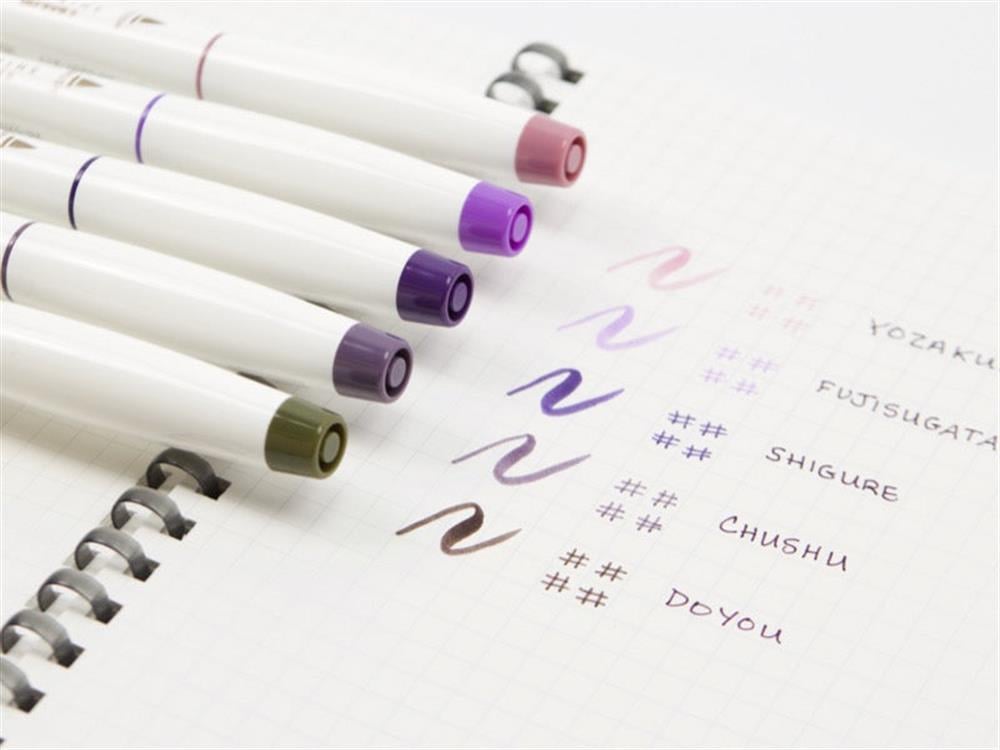 Sailor Compass Shikiori Çift Uçlu Marker - Çizim ve Yazı Kalemi - Purple | Nioisumire |203