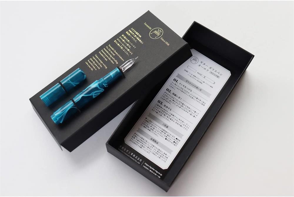 Teranishi Chemical Industry Guitar Kapaklı Cam Kalem Peacock Blue