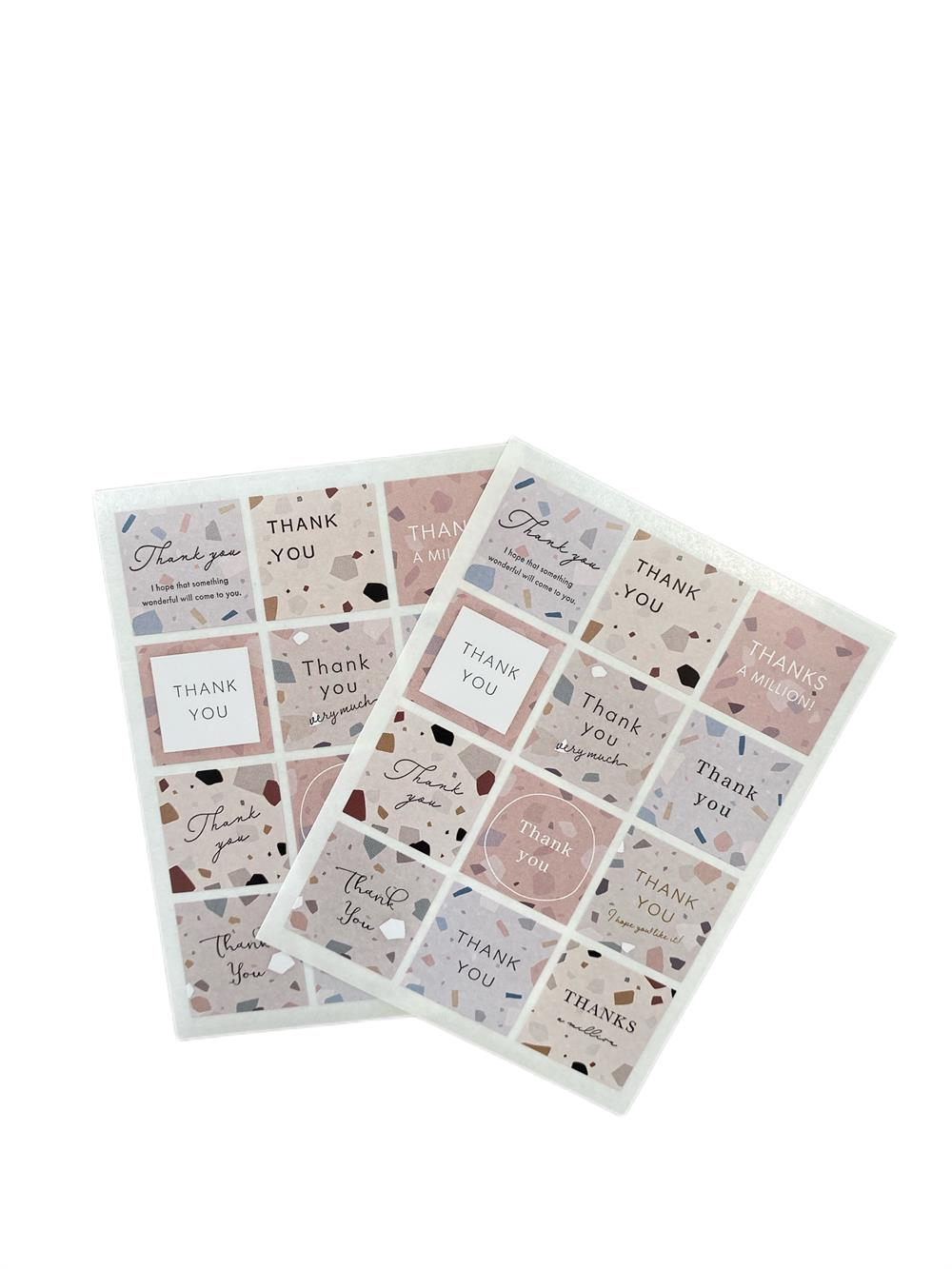 Terrazo Thank You Sticker Set 