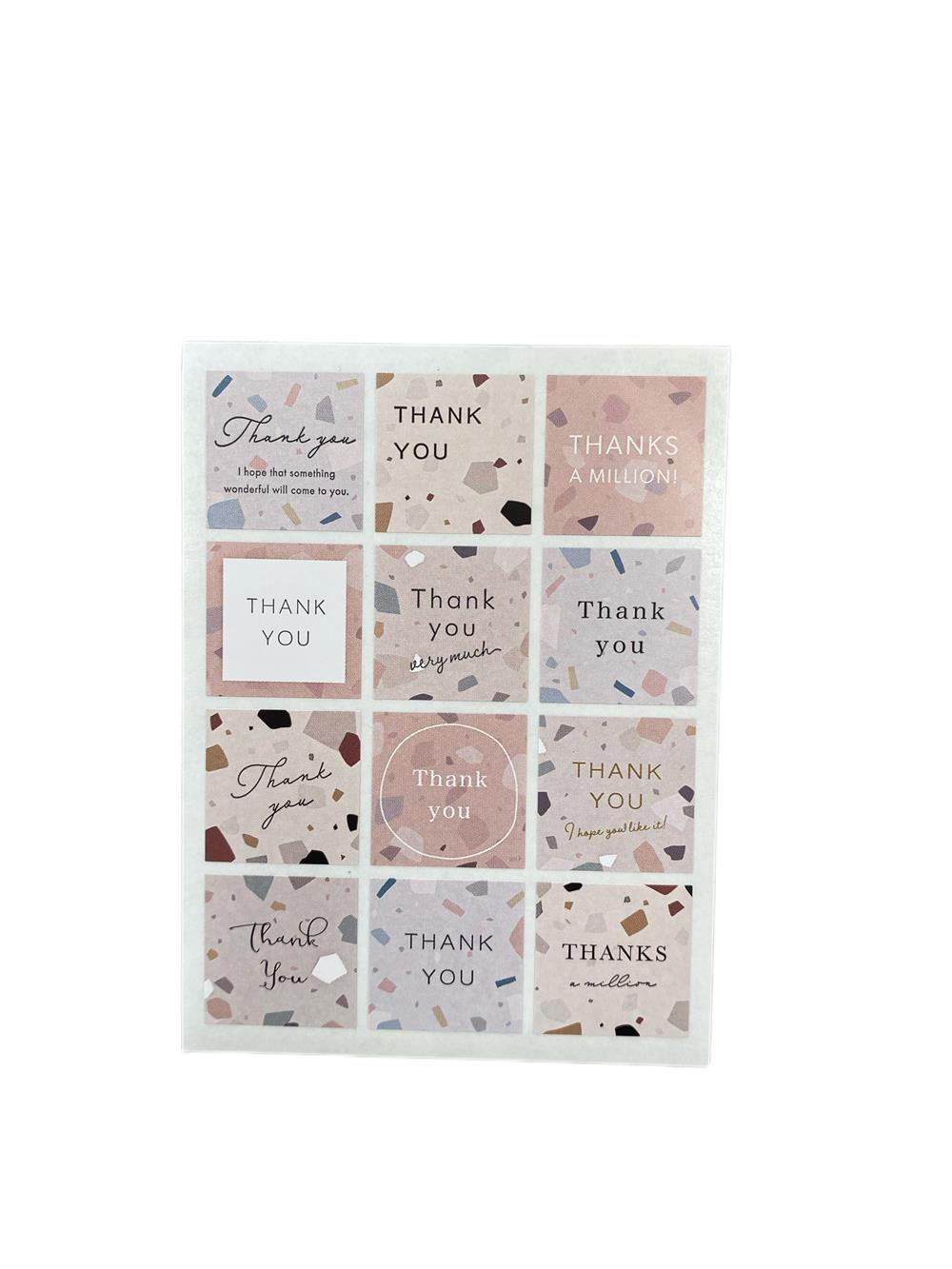 Terrazo Thank You Sticker Set 