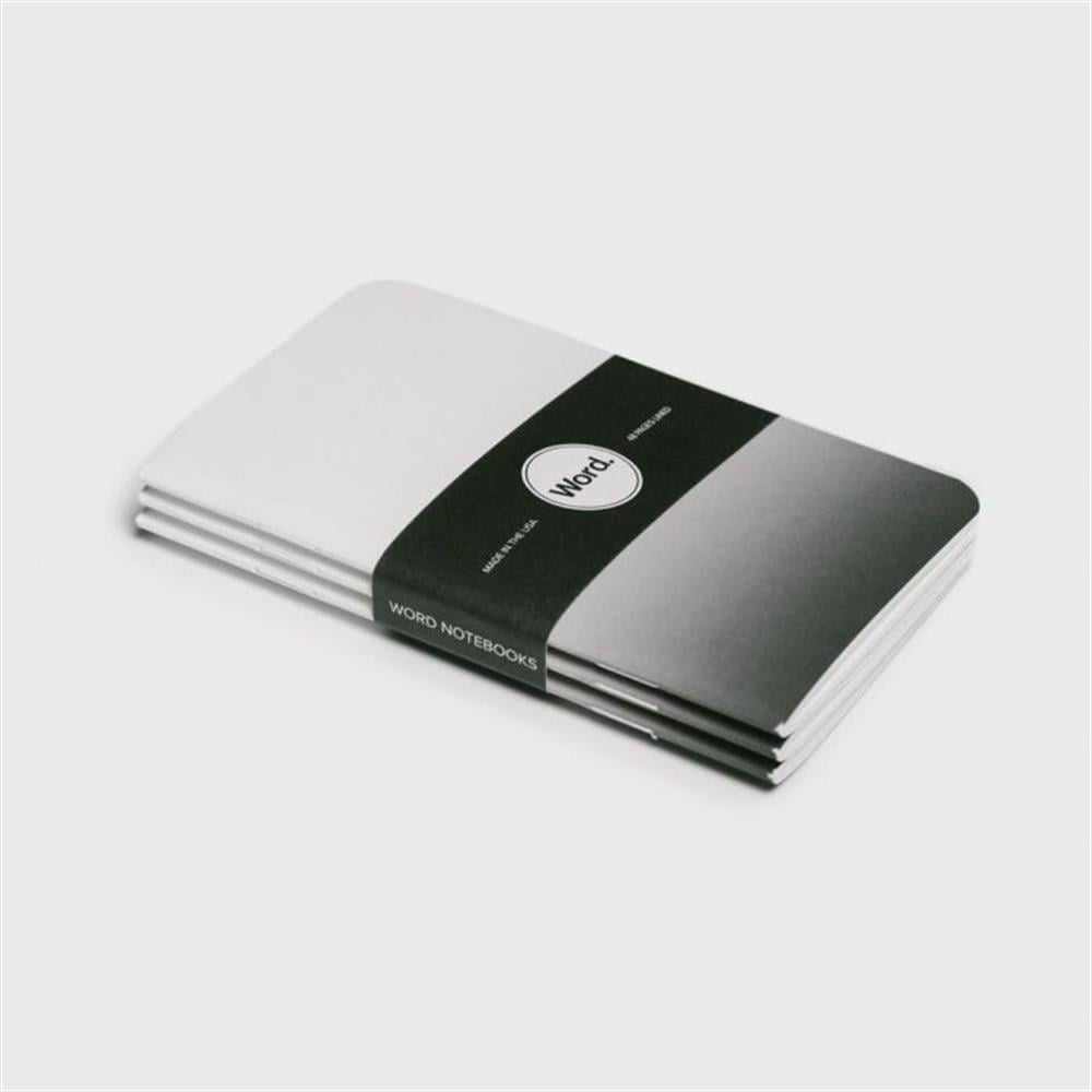 Wordnotebook 3'lü Cep Boy Fade Çizgili Defter 9x14cm