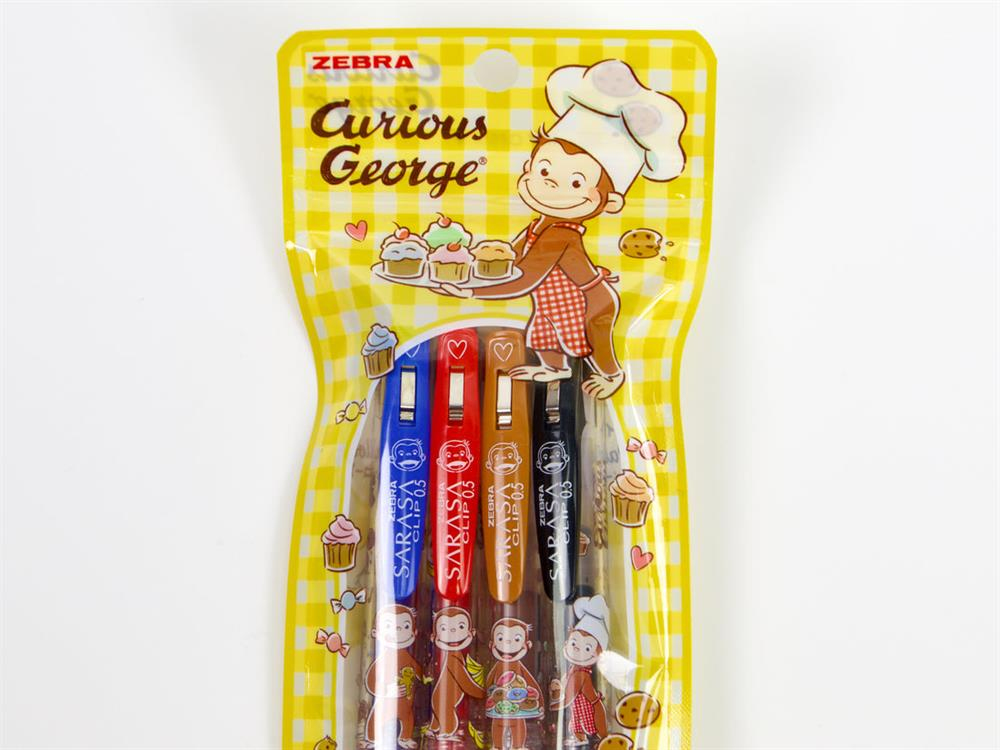 Zebra Sarasa Limited Edition Curious George 0.5 mm 4 Farklı Renk