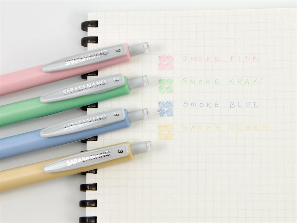 Zebra Sarasa Limited Edition Nano Series Smokey Colours 0.3 mm  4 Farklı Renk