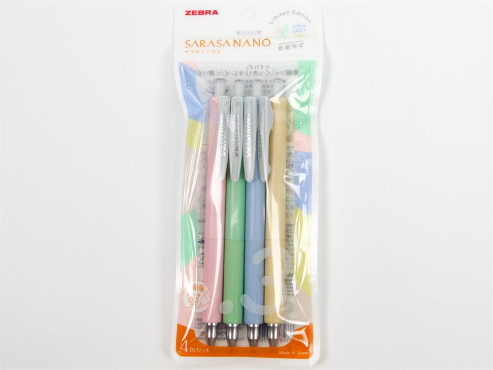 Zebra Sarasa Limited Edition Nano Series Smokey Colours 0.3 mm  4 Farklı Renk