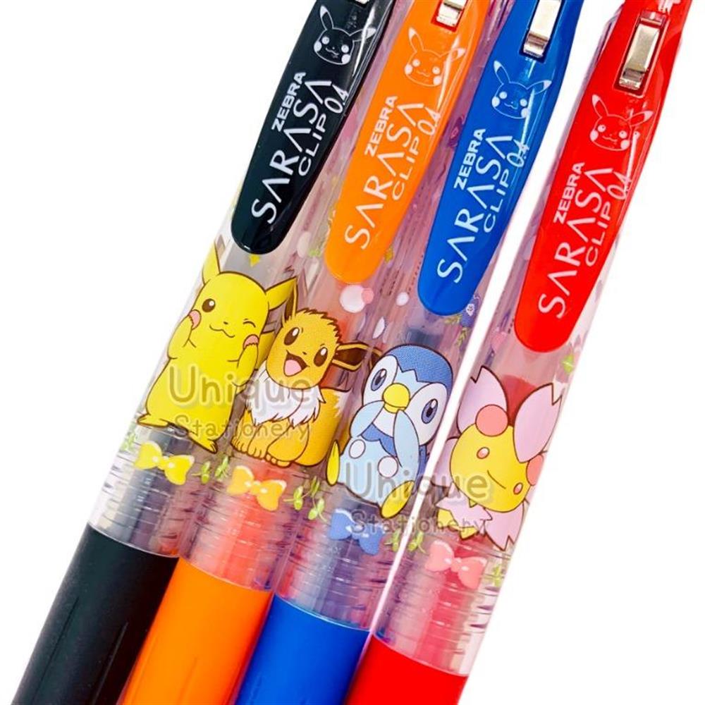 Zebra Sarasa Limited Edition Pocket Monsters Pokemon 0.4 mm 4 Farklı Renk