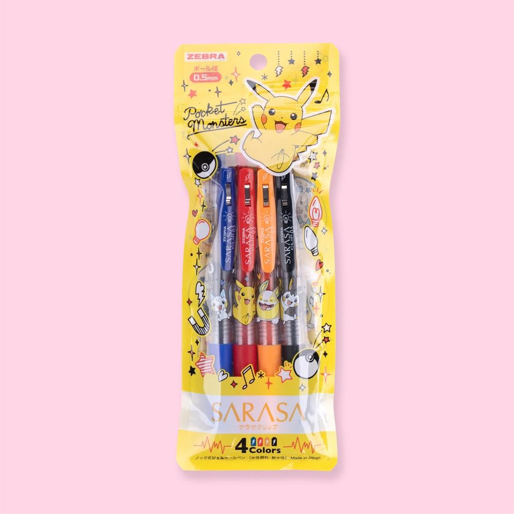 Zebra Sarasa Limited Edition Pokemon 0.5 mm 4 Farklı Renk