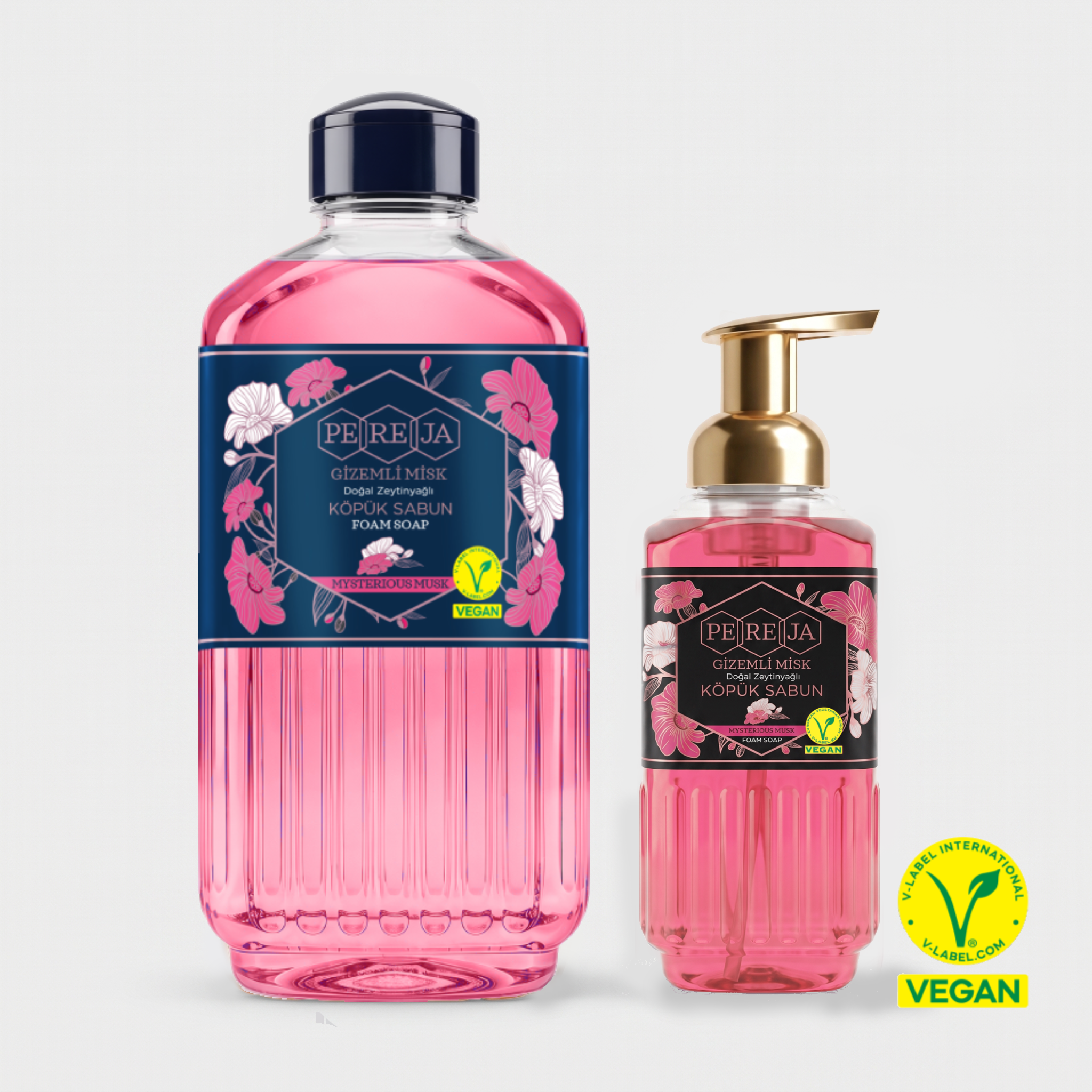 Pereja Gizemli Misk Doğal Zeytinyağlı Köpük Sabun 1000 ml + 500 ml Avantajlı Paket