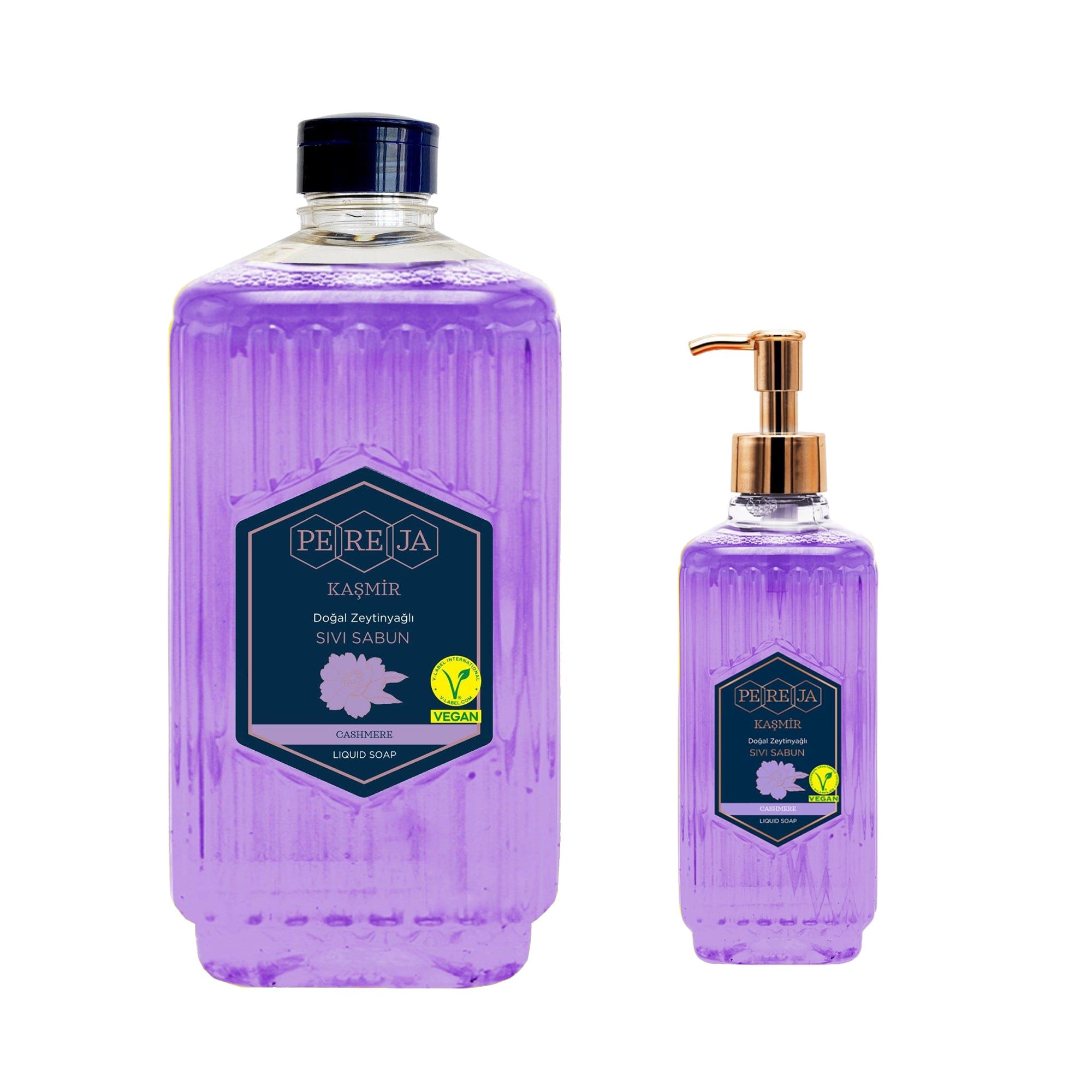 Pereja Kaşmir Doğal Zeytinyağlı Sıvı Sabun 1500 ml + 500 ml Avantajlı Paket