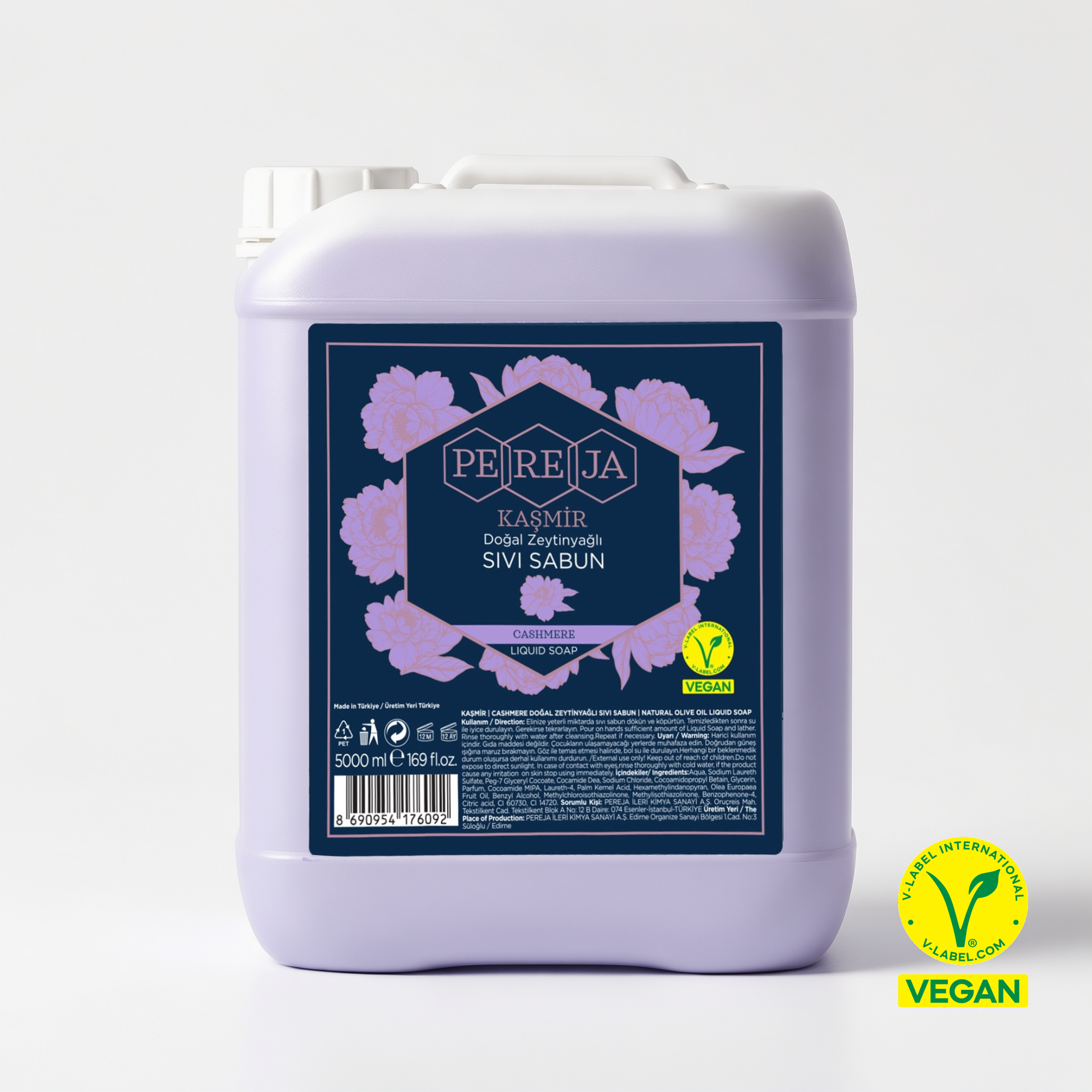 Pereja Kaşmir Doğal Zeytinyağlı Sıvı Sabun 5000 ml