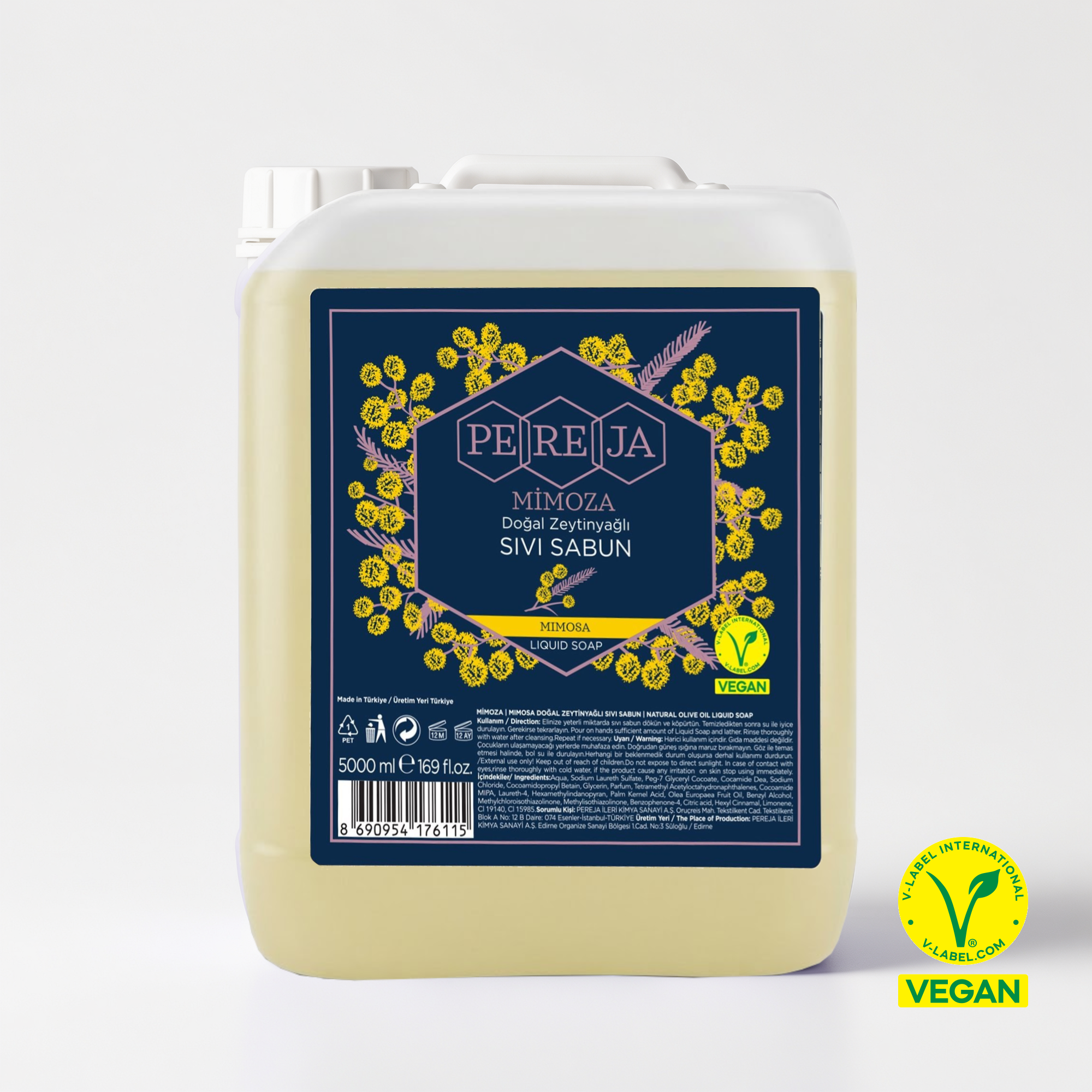 Pereja Mimoza Doğal Zeytinyağlı Sıvı Sabun 5000 ml