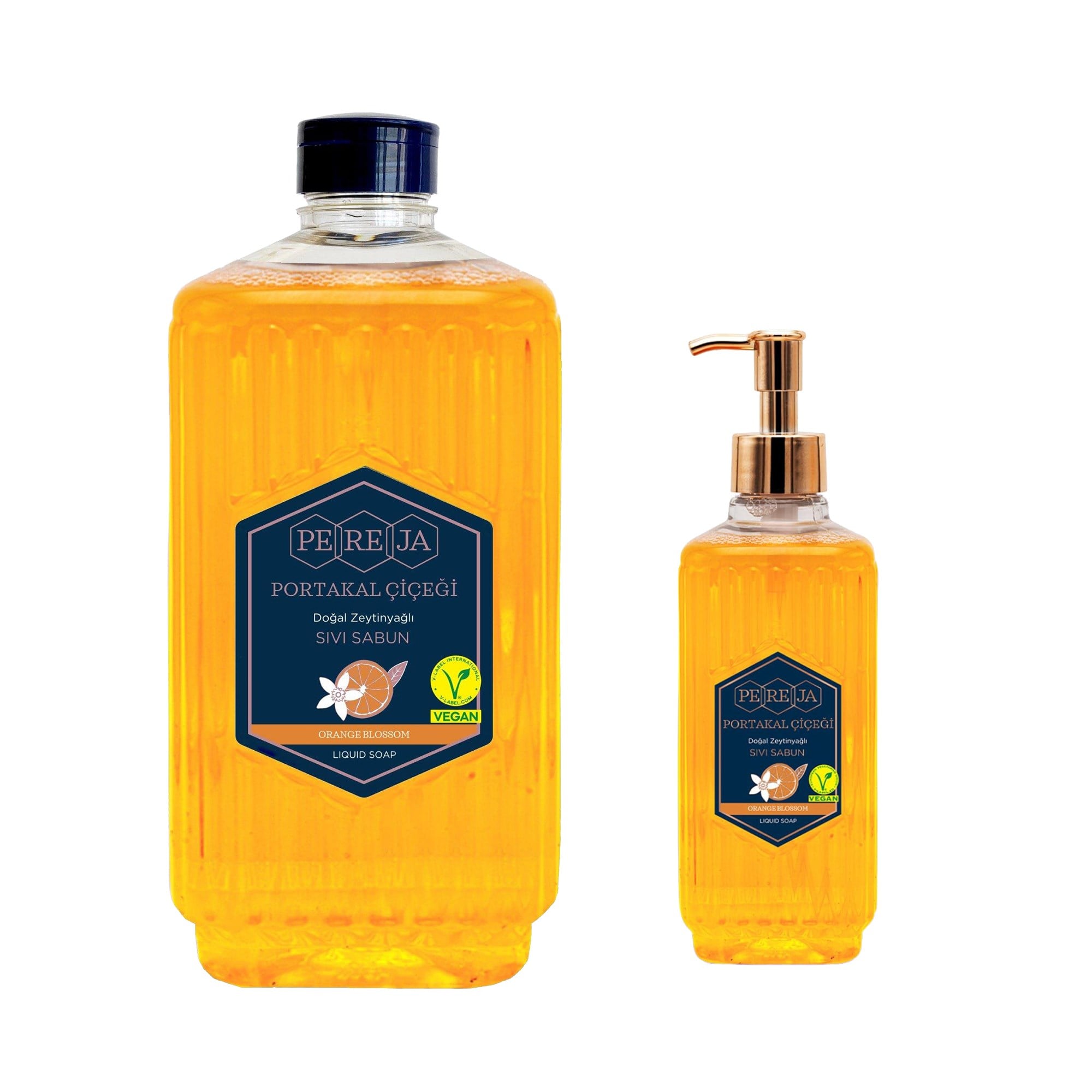 Pereja Portakal Çiçeği Doğal Zeytinyağlı Sıvı Sabun 1500 ml + 500 ml  Avantajlı Paket