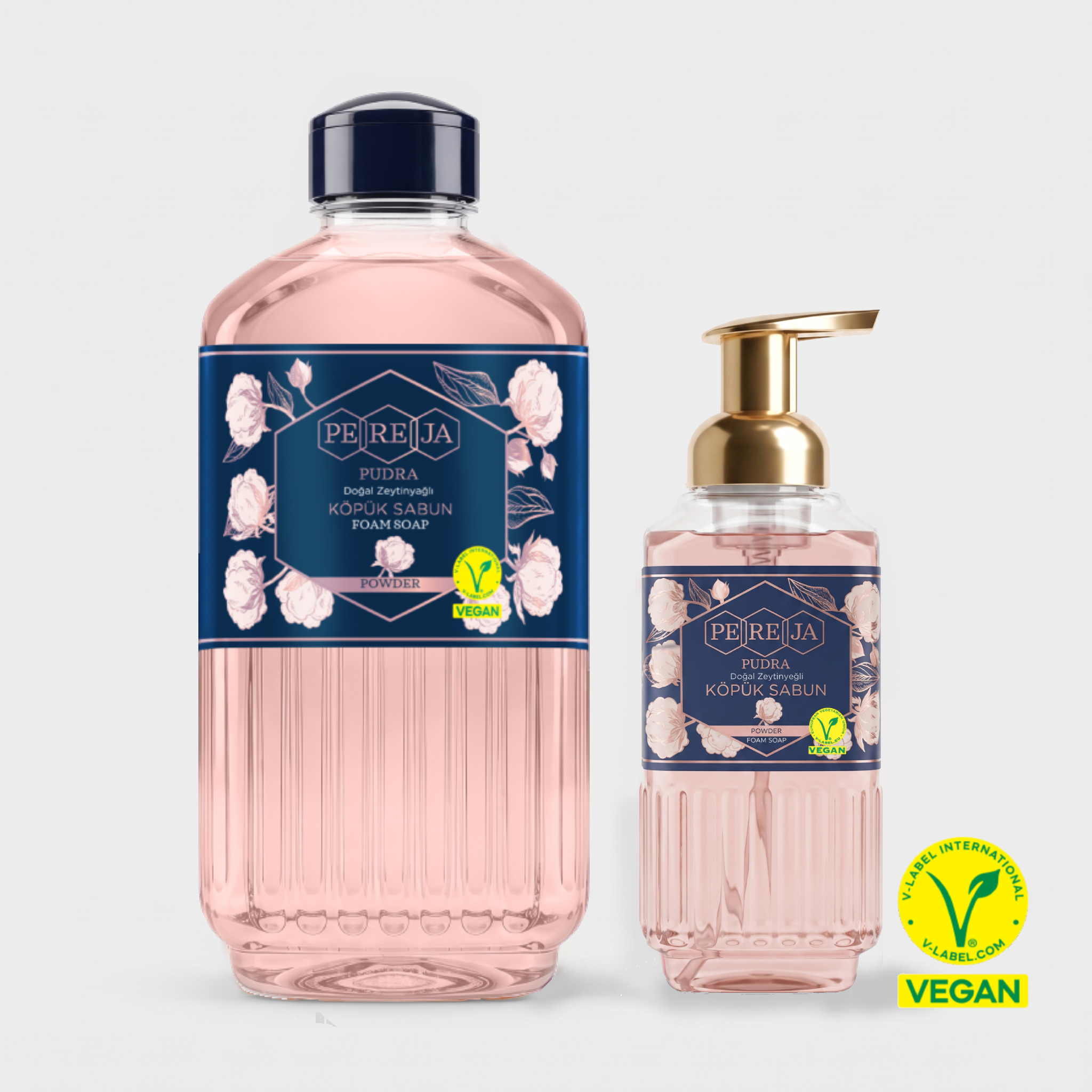 Pereja Pudra Doğal Zeytinyağlı Köpük Sabun 1000 ml + 500 ml Avantajlı Paket