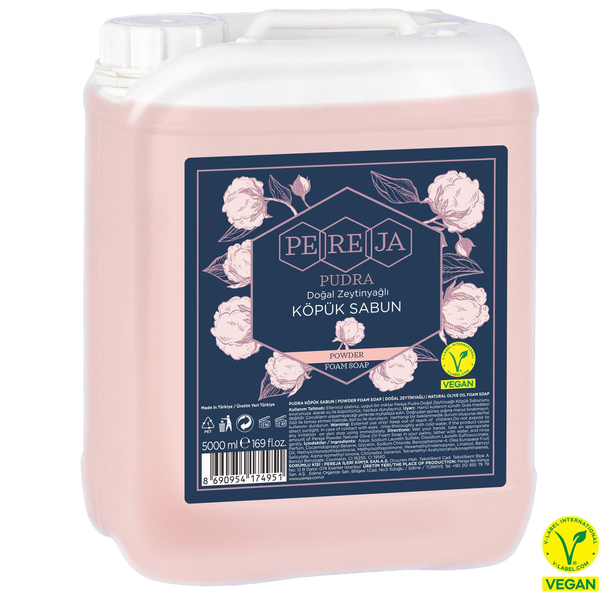Pereja Pudra Köpük Sabun 5000 ml