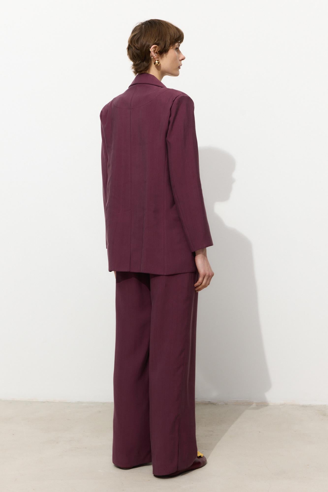 Mürdüm Tencel Ceket
