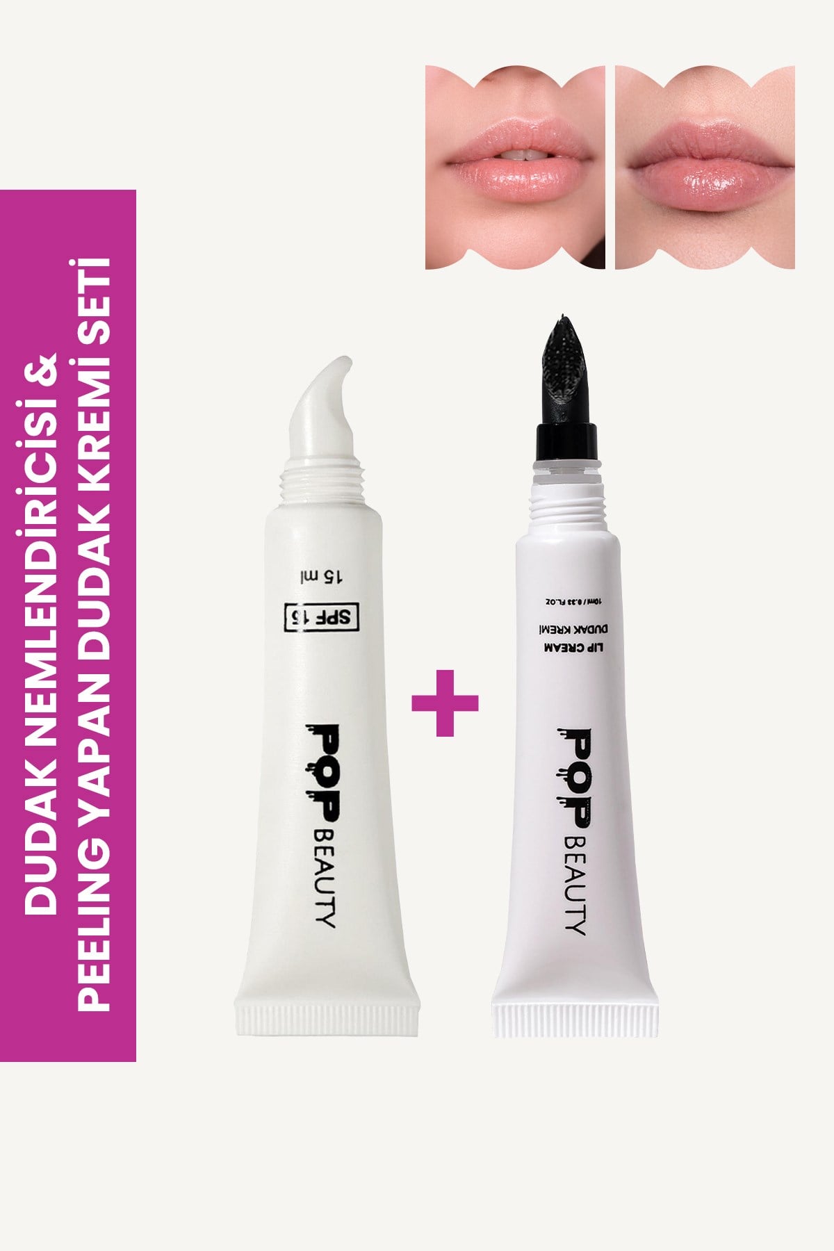 Dudak Nemlendiricisi, Lip Gloss & Peeling Yapan Dudak Kremi Set