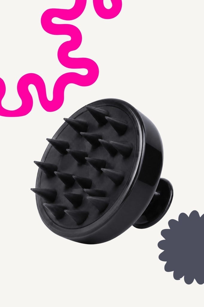 POP Beauty Saç Bakım Fırçası, Saç Derisine Masaj Yapan Şampuan Tarağı, Duş Fırçası (SİYAH) POPBeauty0003